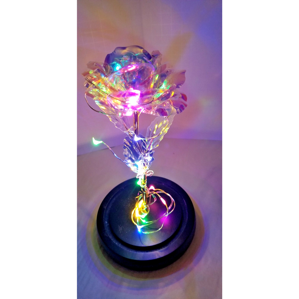 DREAM OF FLOWERS 24K COLORFUL ARTIFICIAL FLOWER ROSE LED IN BOX ~STUNNING~